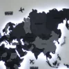 Настінна багатошарова мапа світу з LED-підсвіткою колір Grey