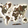 Багатошарова карта світу з LED-підсвіткою колір Maple