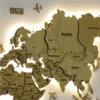 Настінна багатошарова карта світу з підсвіткою колір Oak