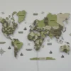 Мапа світу на стіну з підсвіткою колір Olive